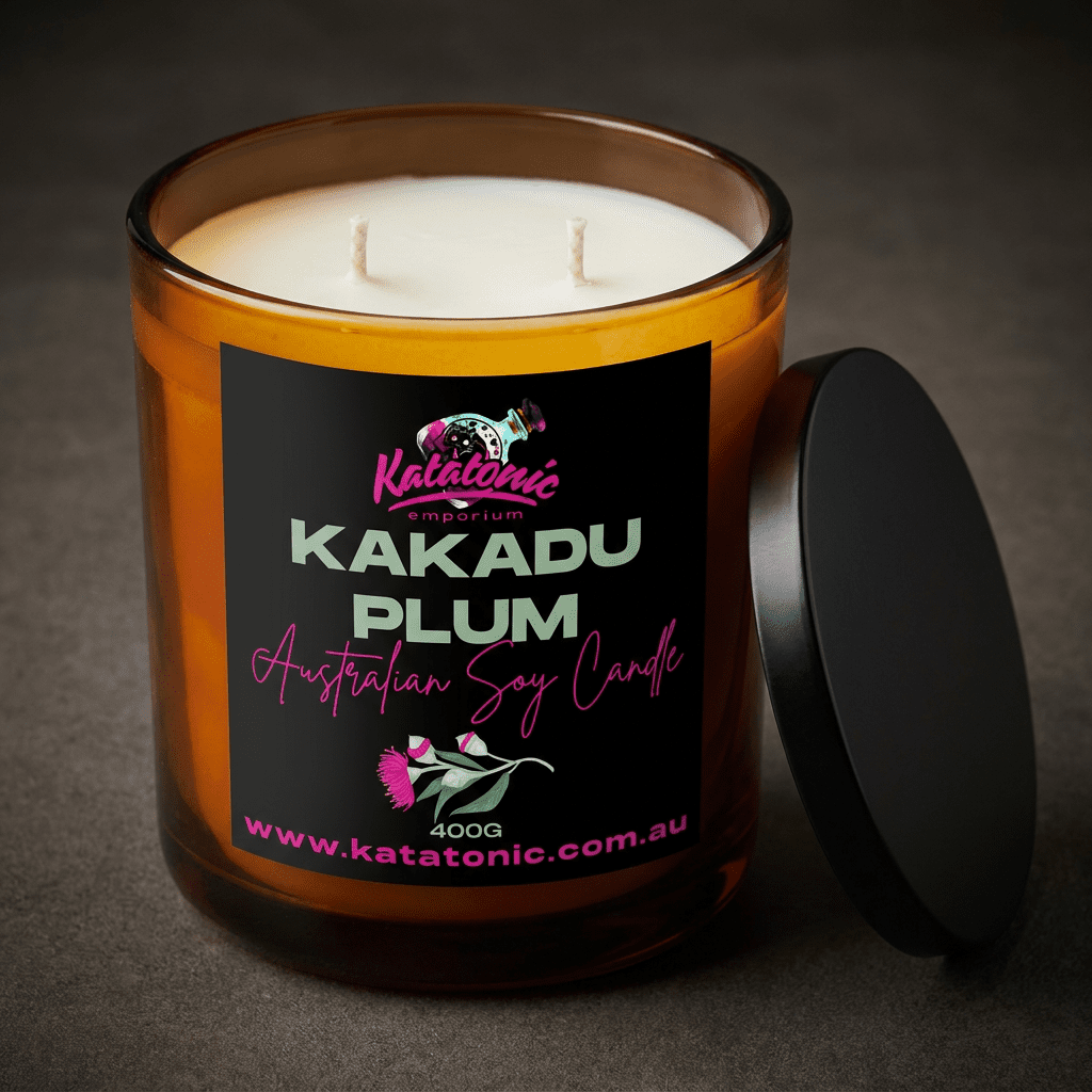 Kakadu Plum Soy Candle Amber 400gm by Katatonic