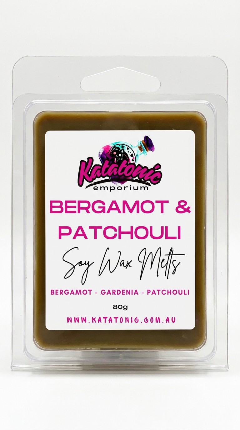 Bergamot & Patchouli Soy Wax Melts Clam Shell