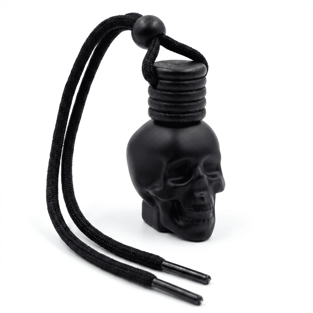Black Liquorice Skull Hanging Car Diffuser by Katatonic
