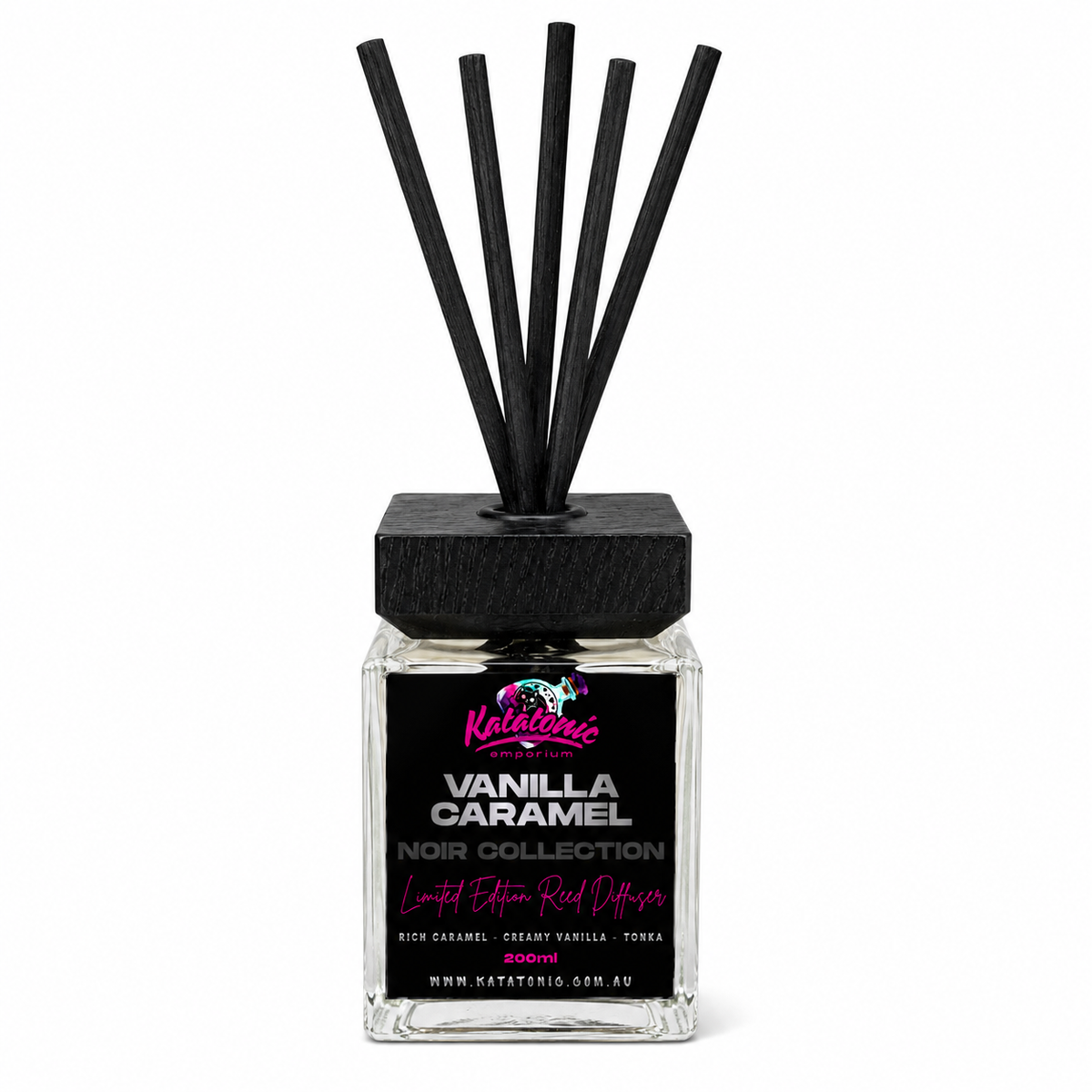 VANILLA CARAMEL REED DIFFUSER 190ML NOIR CLEAR