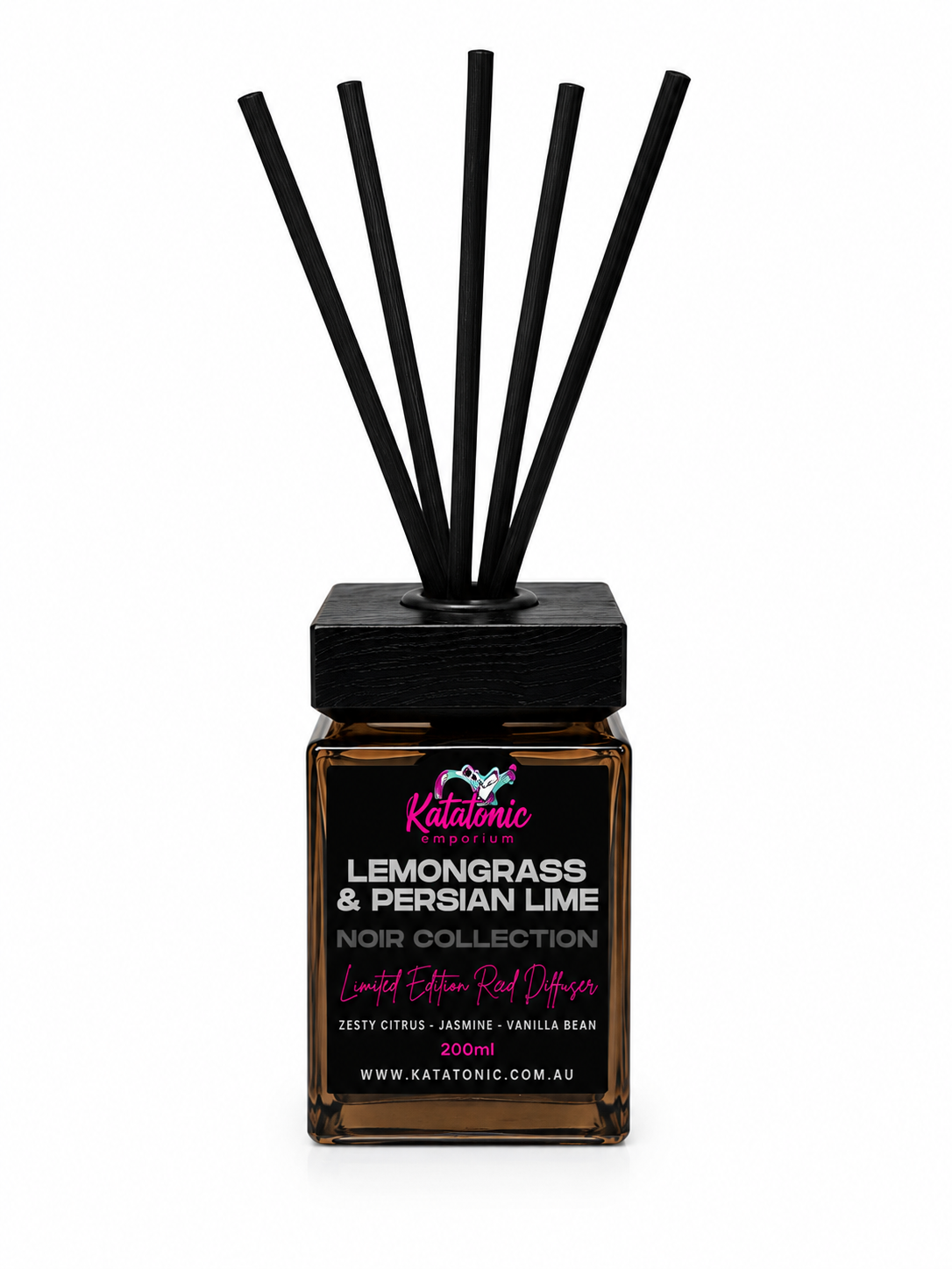 LEMONGRASS & PERSIAN LIME REED DIFFUSER 190ML NOIR SMOKE
