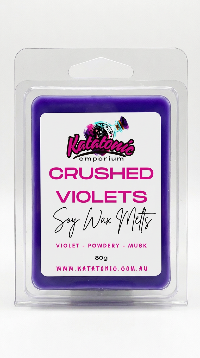 Crushed Violets Soy Wax Melts Clam Shell