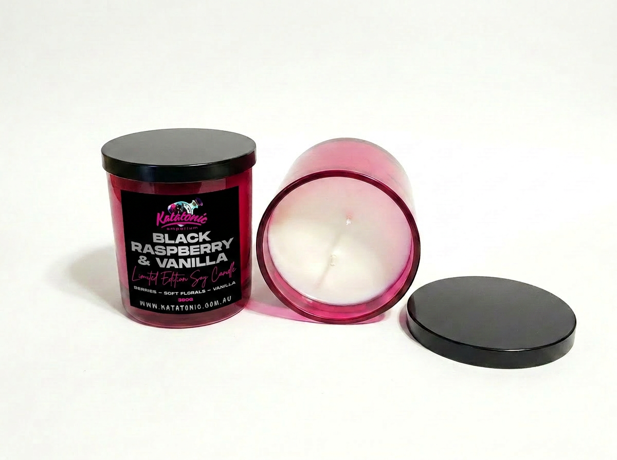 Limited Edition Black Raspberry & Vanilla Soy Candle Magenta XL 2 Wicks