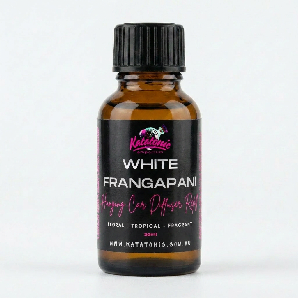 White Frangapani Hanging Car Diffuser Refill