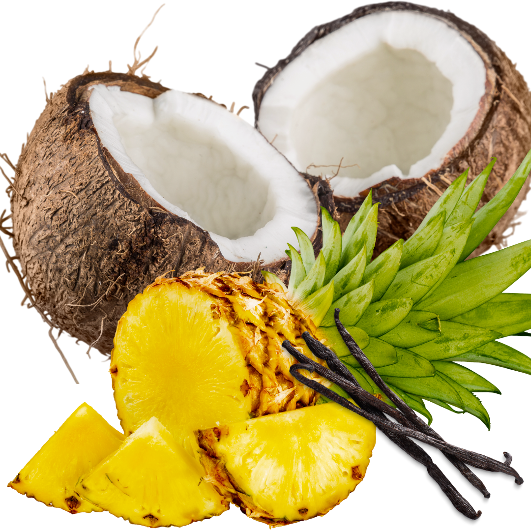 COCONUT PINEAPPLE AND VANILLA LUXE NAKED SOY WAX MELTS