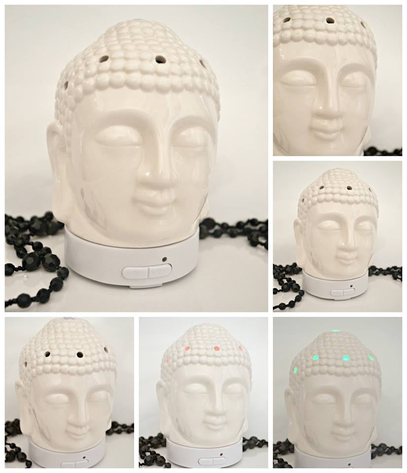 WHITE CERAMIC BUDDHA SONIC DIFFUSER