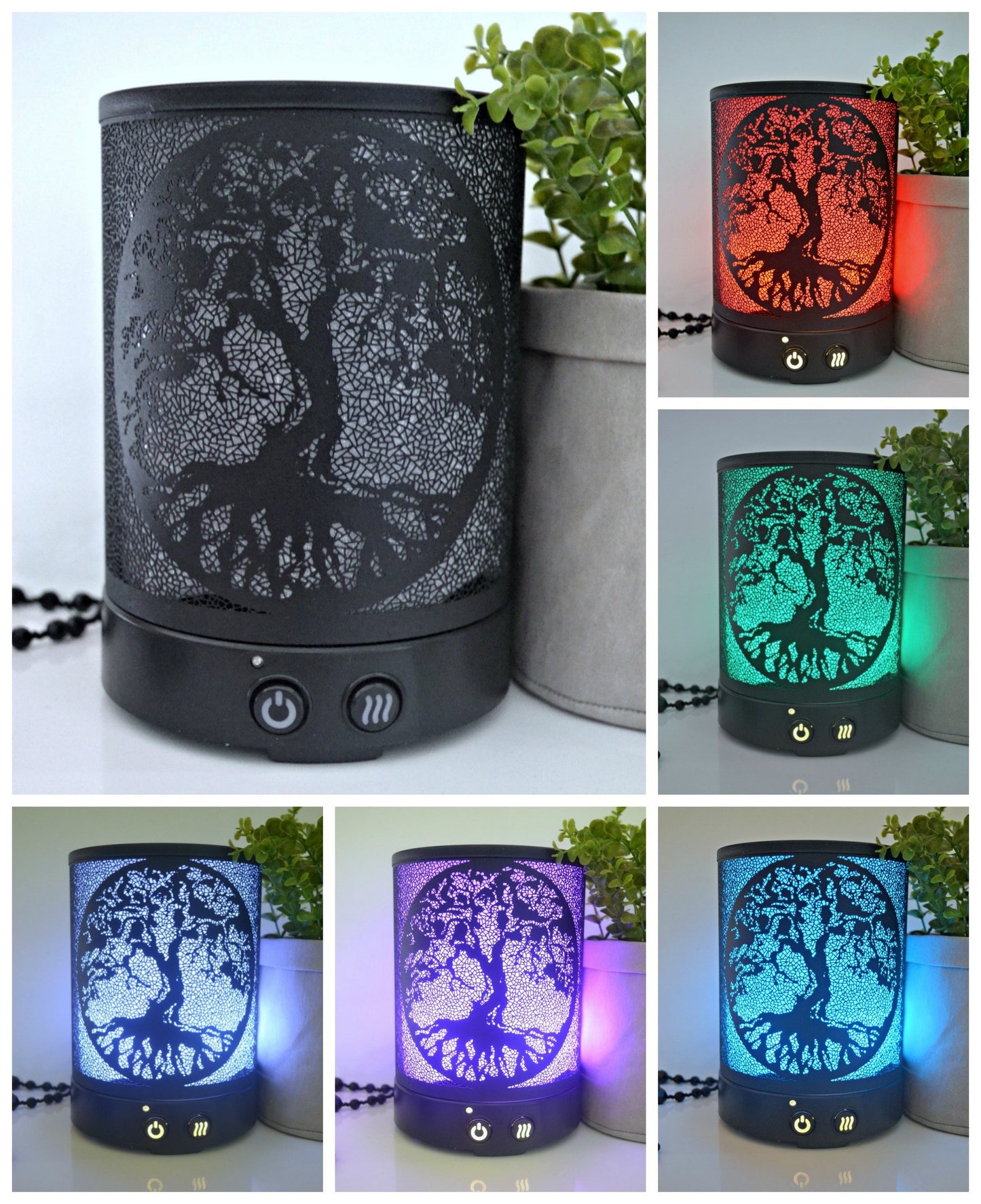 ENCHANTED TREE BLACK METAL SONIC DIFFUSER