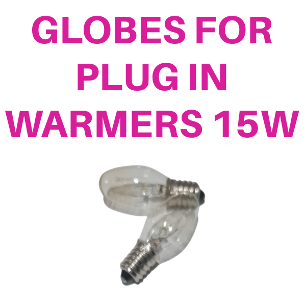 REPLACEMENT GLOBES FOR PLUG IN WARMERS 15W