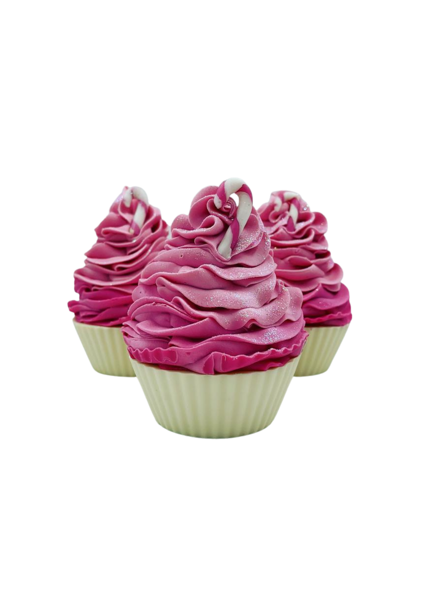 CANDY CANE CUPCAKE ARTISAN SOAP
