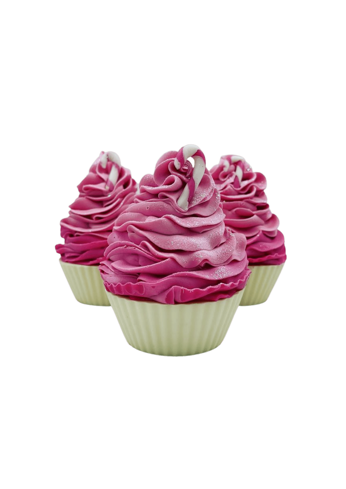 CANDY CANE CUPCAKE ARTISAN SOAP