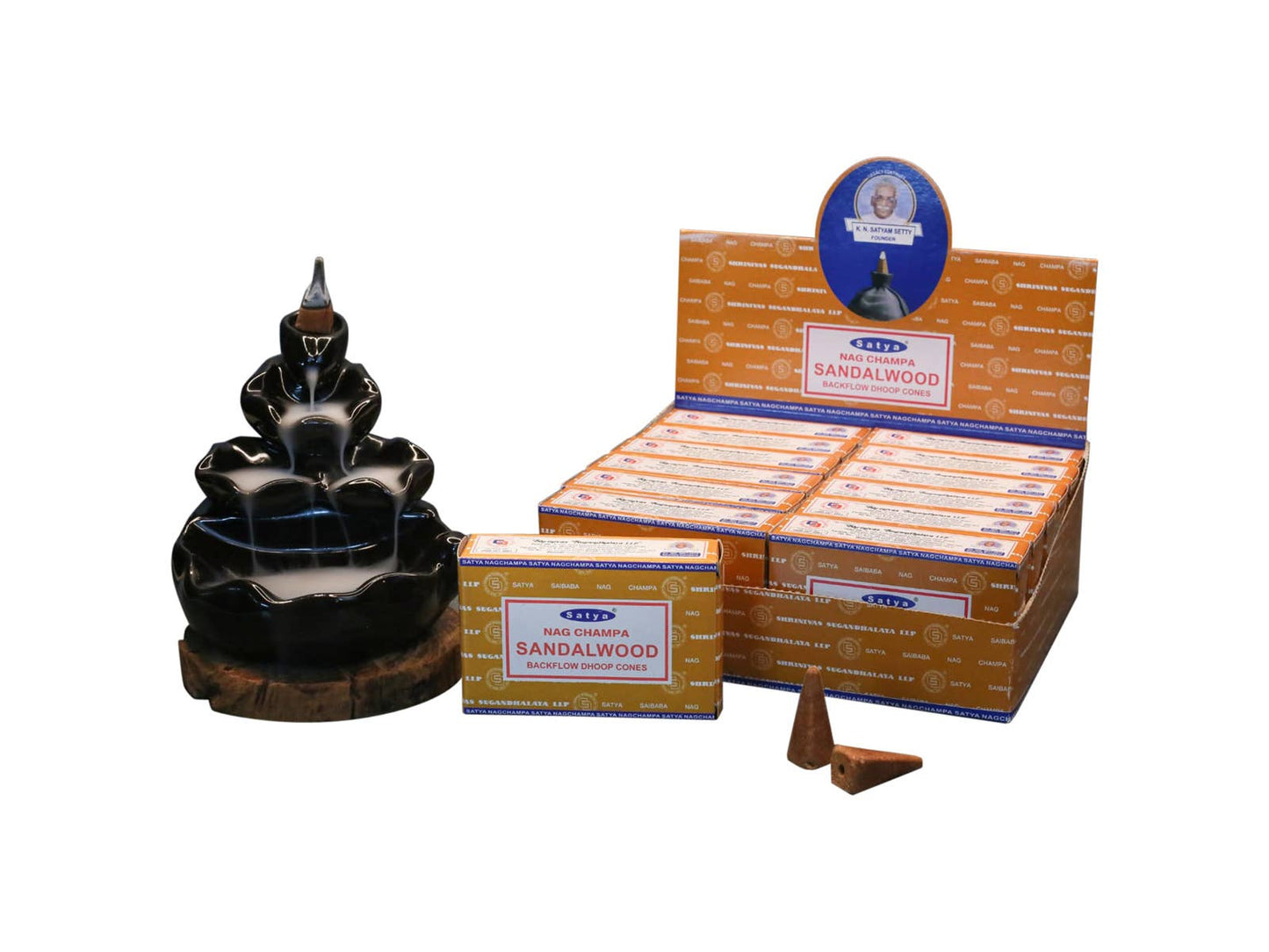 Satya "Sandalwood" Backflow Cones