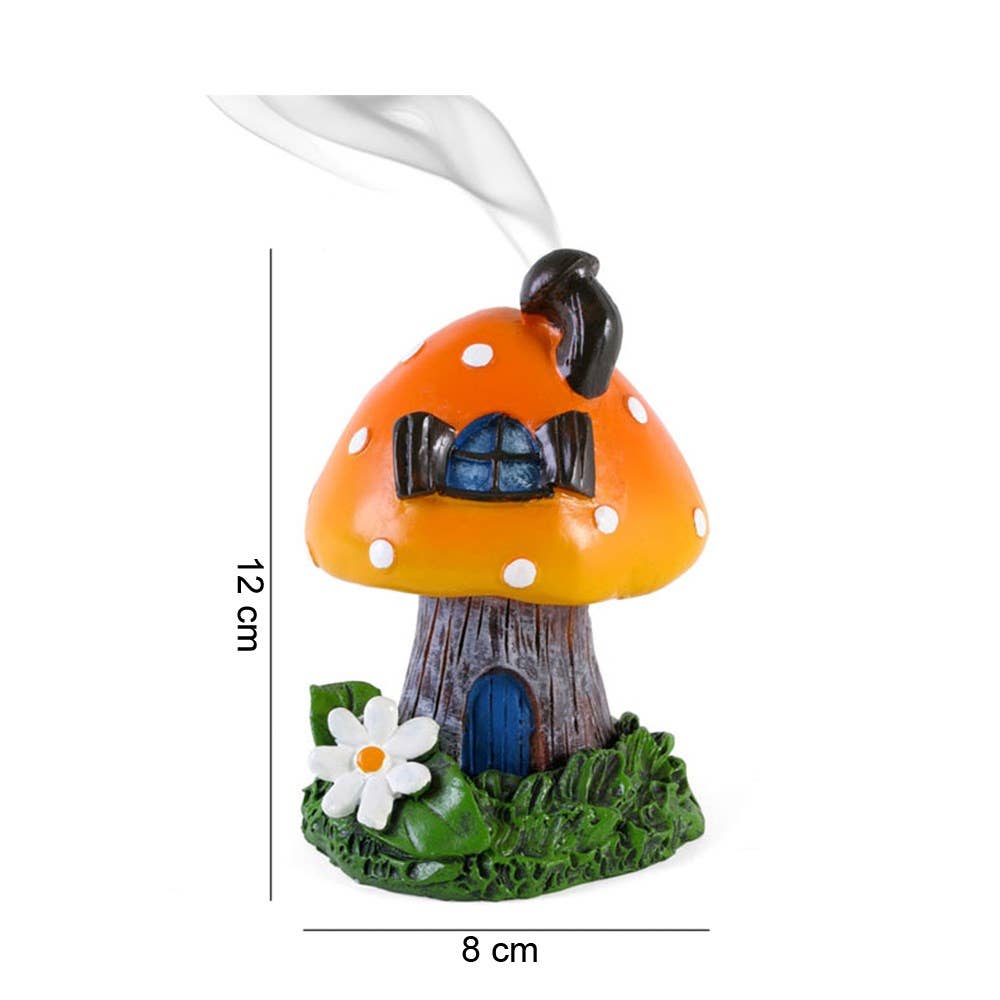Orange Smoking Toadstool Incense Cone Holder - product image 2