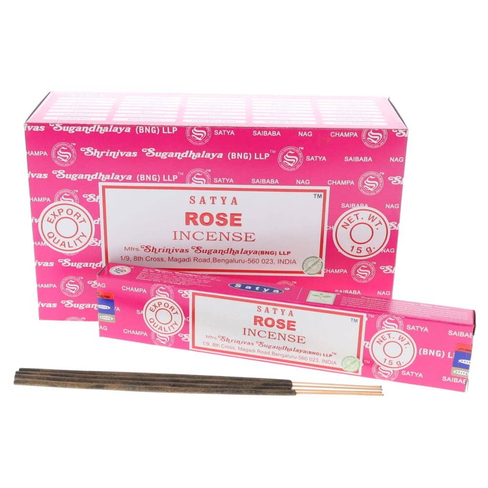 Rose Incense 15gms Sticks Satya (BNG)