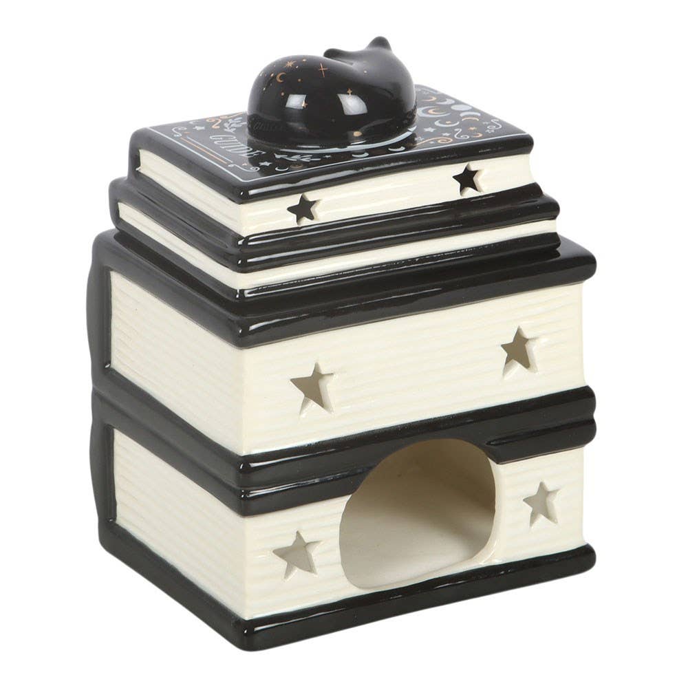 Black Cat Book Stack Oil Burner with Cat - product image 4