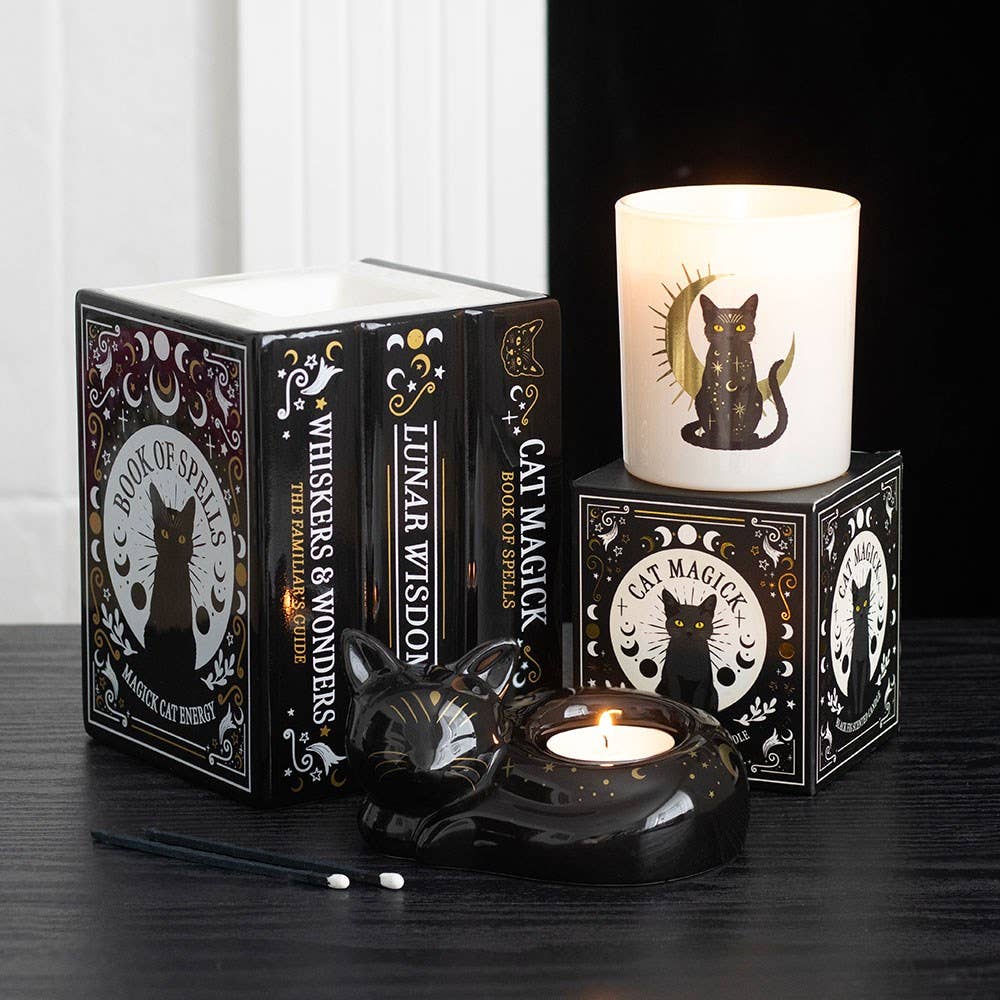 Black Cat Book of Spells Oil Burner and Wax Warmer - product image 5