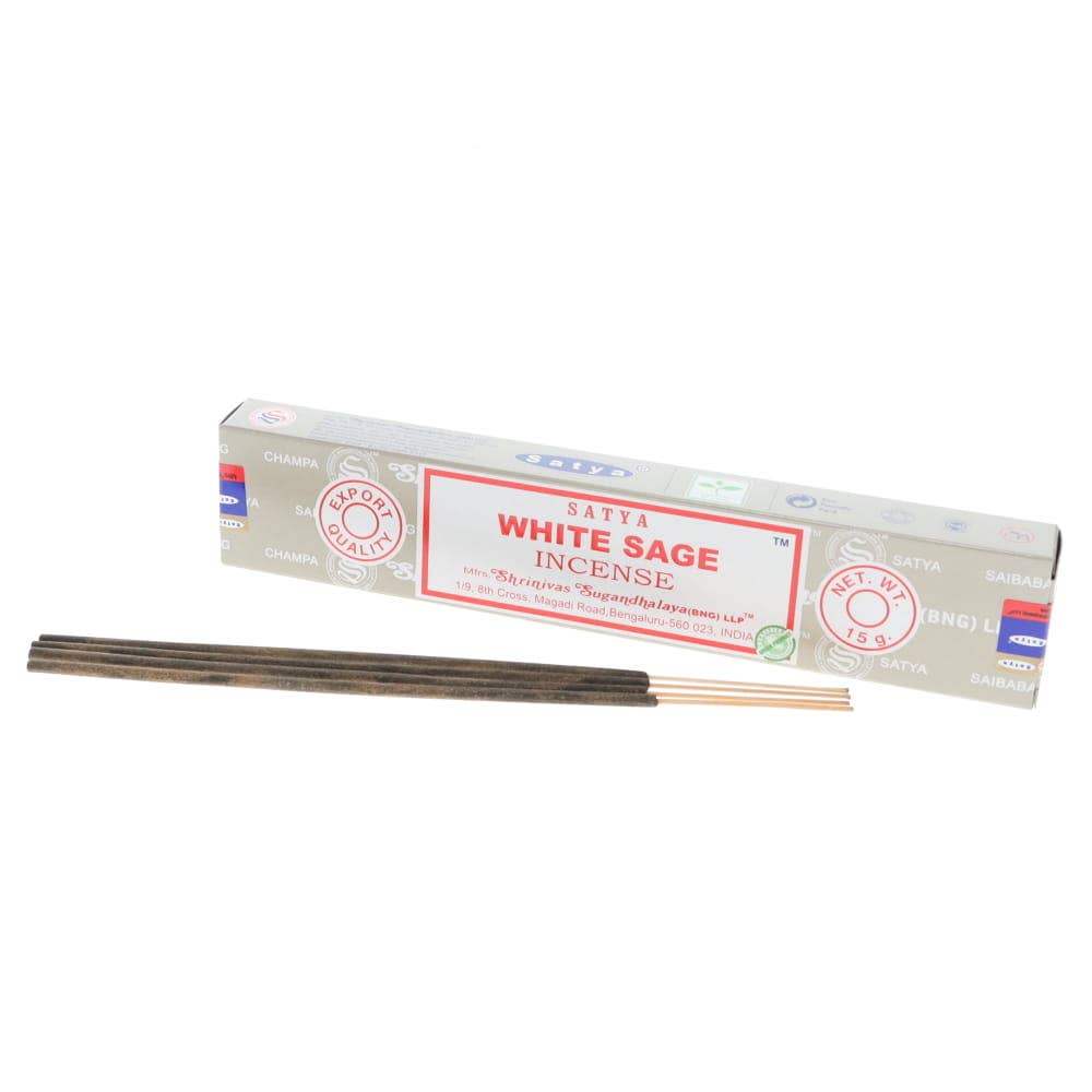 White Sage Incense Sticks 15gms  Satya