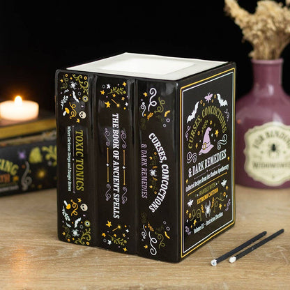 Witch's Apothecary Book Shaped Oil Burner by Katatonic
