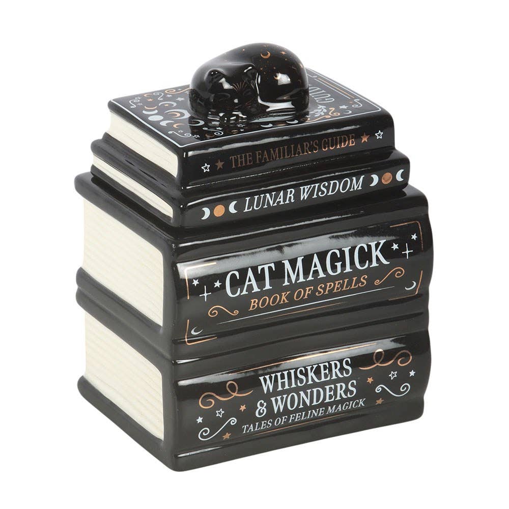 Black Cat Book Stack Oil Burner with Cat - product image 2