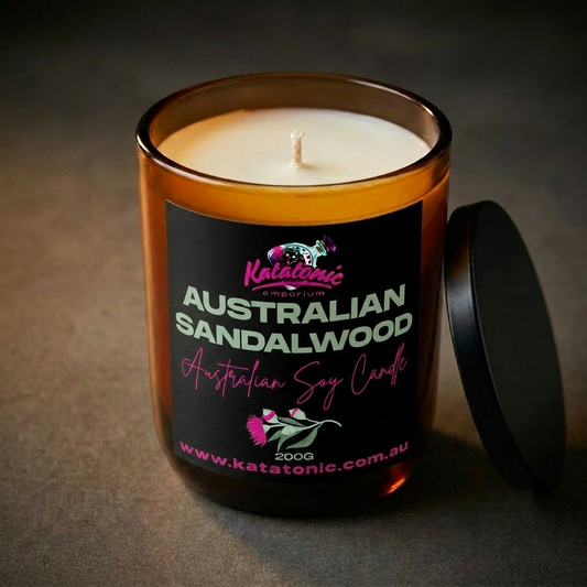 Aust. Sandalwood Soy Candle Amber 200gm