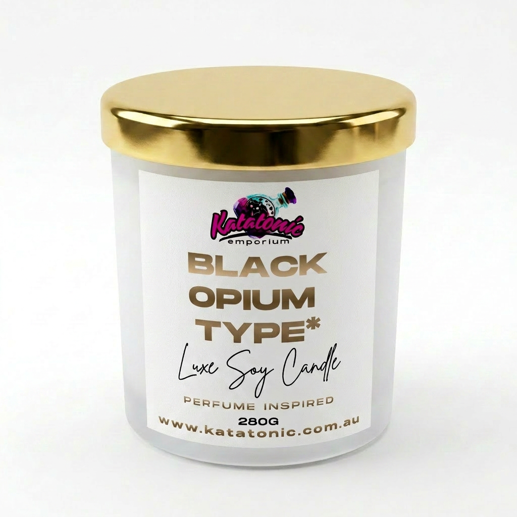 Black Opium Type Soy Candle Luxe Large