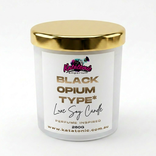 Black Opium Type Soy Candle Luxe Large