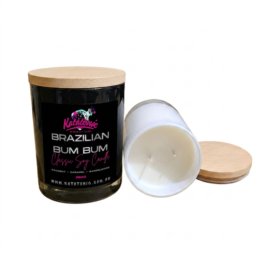 Brazilian Bum Bum Type Soy Candle Black XL 2 Wicks