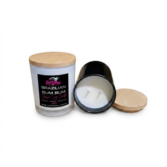 Brazilian Bum Bum Type Soy Candle White XL 2 Wicks