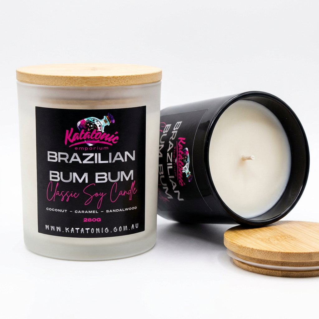 Brazilian Bum Bum Type Soy Candle White Medium