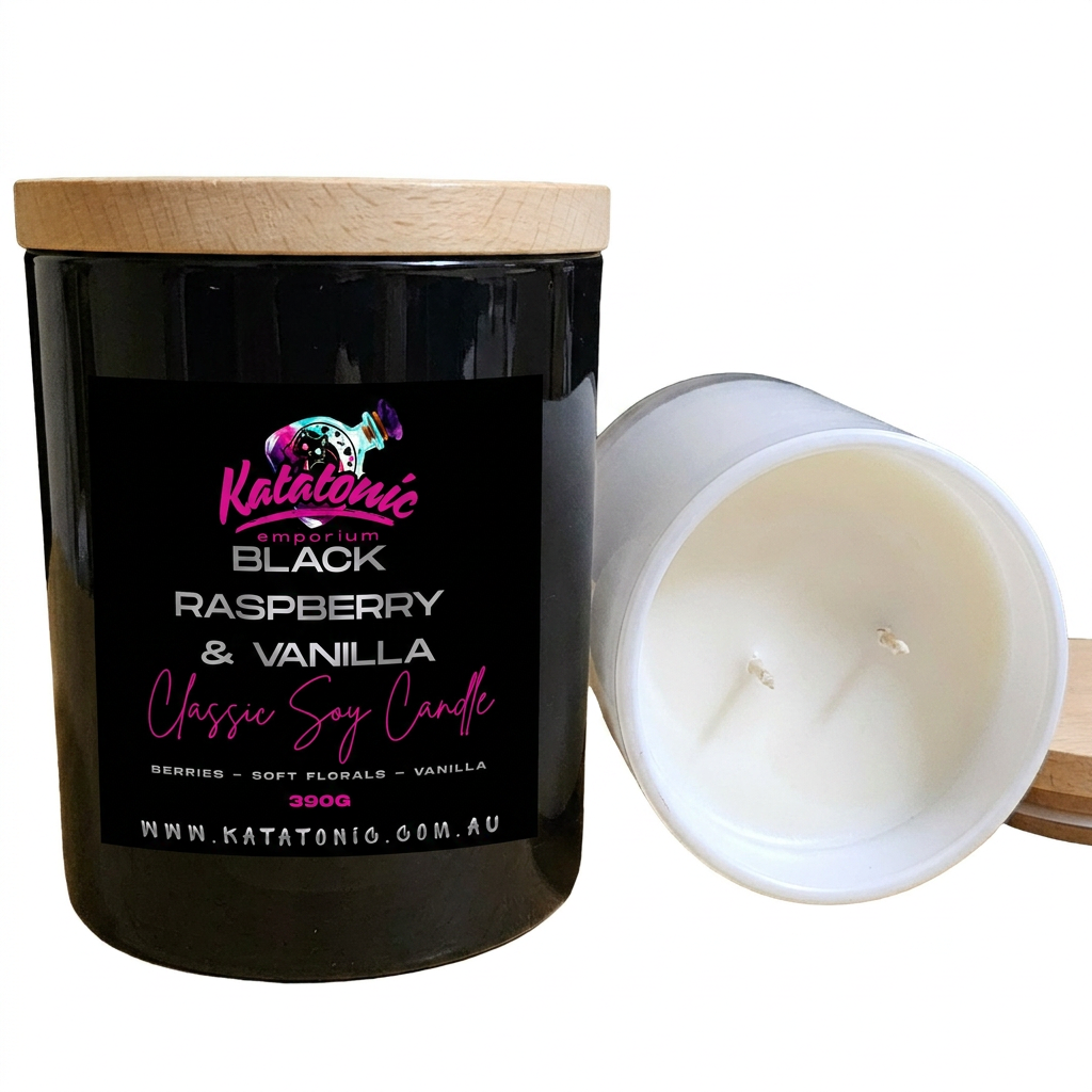 Black Raspberry & Vanilla Soy Candle Black XL 2 Wicks