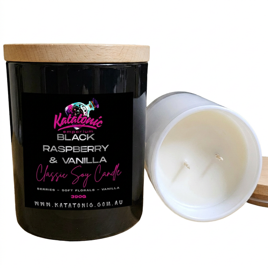 Black Raspberry & Vanilla Soy Candle Black XL 2 Wicks