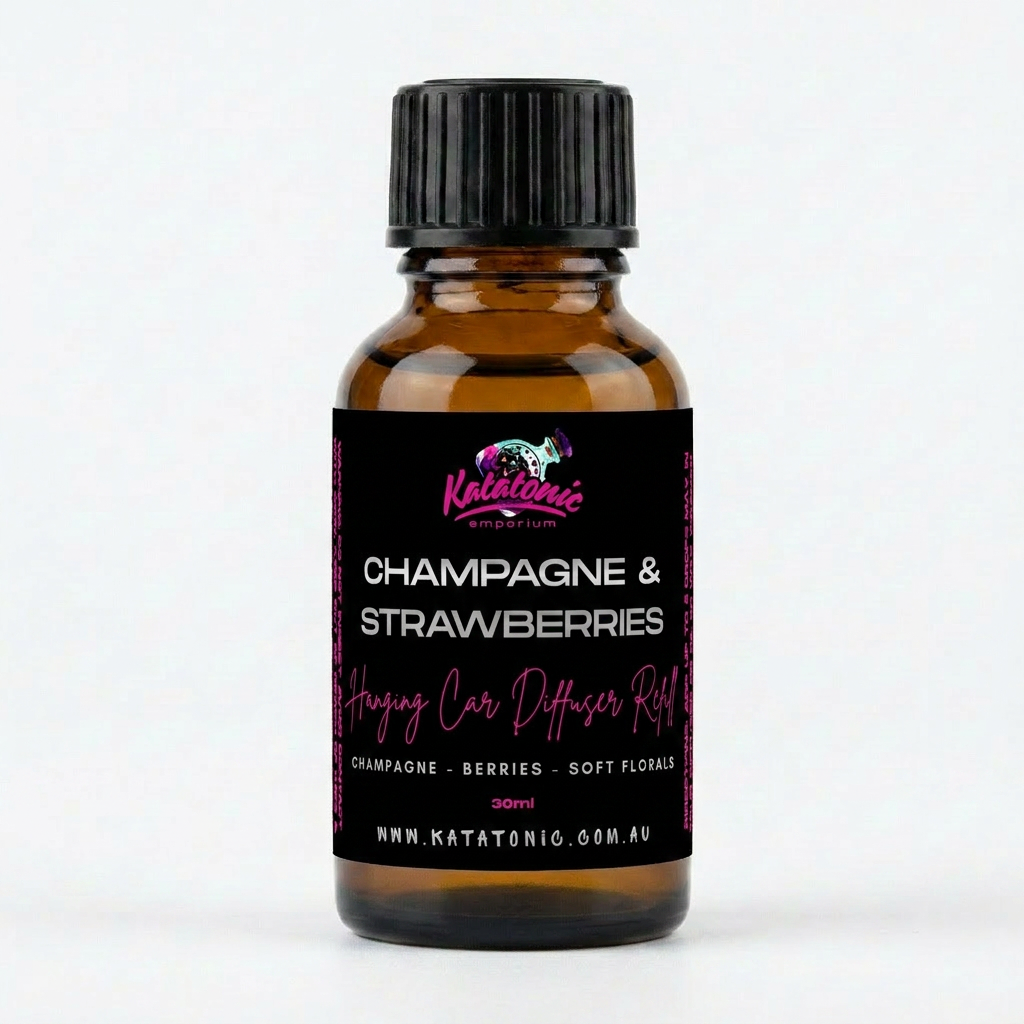 Champagne & Strawberries Hanging Car Diffuser Refill