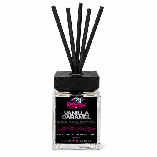 VANILLA CARAMEL REED DIFFUSER 190ML NOIR CLEAR