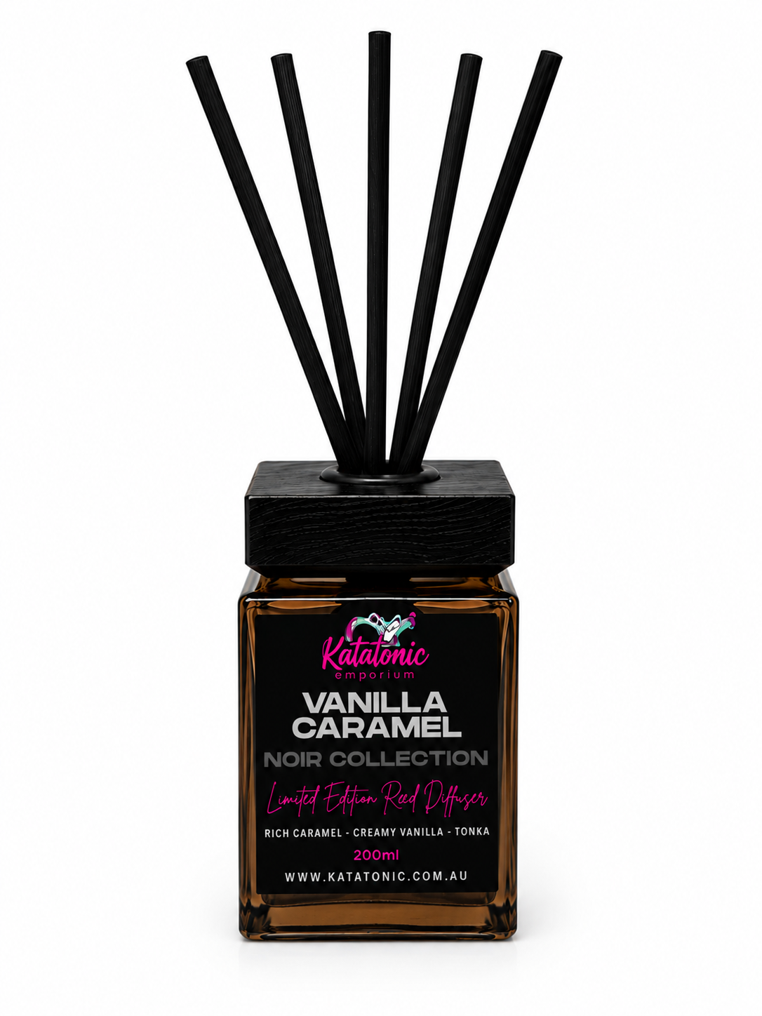 VANILLA CARAMEL REED DIFFUSER 190ML NOIR SMOKE