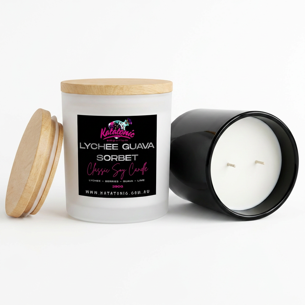 Lychee & Guava Sorbet Soy Candle White XL 2 Wick