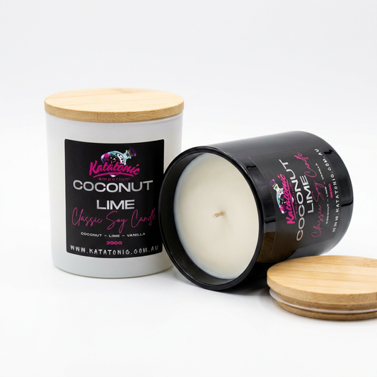 Coconut Lime Soy Candle White Large