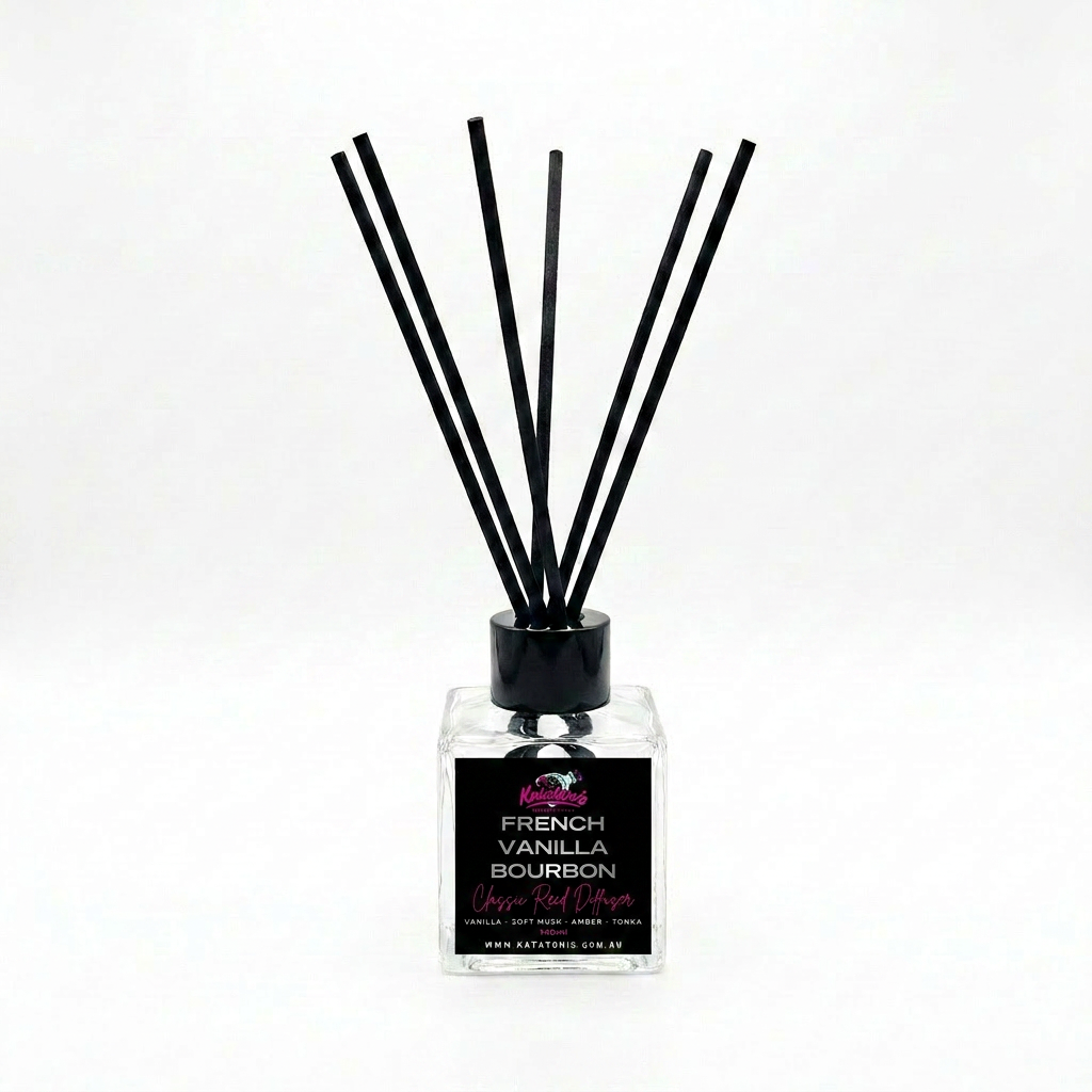 French Vanilla Bourbon Reed Diffuser Square 140ml