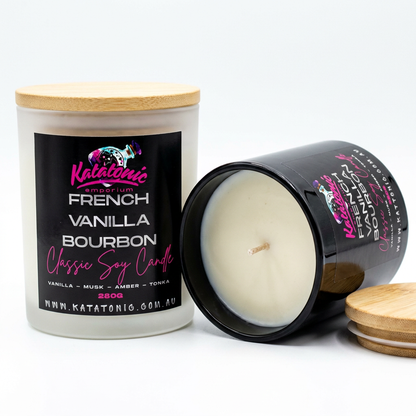 French Vanilla Bourbon Soy Candle White Medium