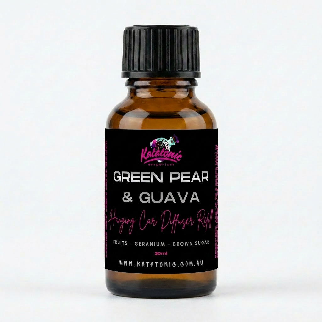 Green Pear & Guava Hanging Car Diffuser Refill