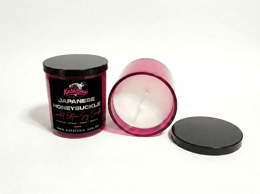 Limited Edition Japanese Honeysuckle Soy Candle Magenta XL 2 Wicks by Katatonic
