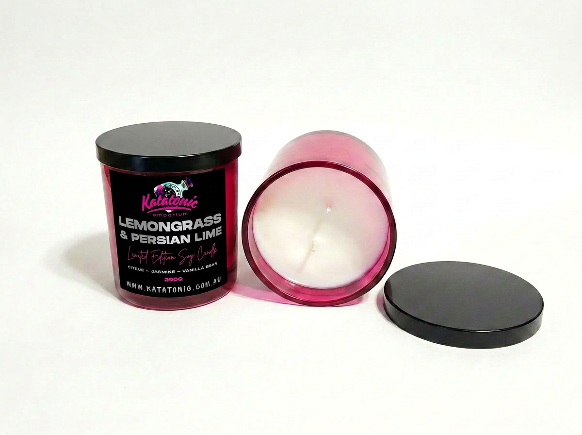 Limited Edition Lemongrass & Persian Lime Soy Candle Magenta XL 2 Wicks