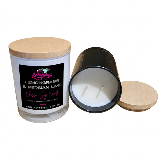 Lemongrass & Persian Lime Soy Candle White XL 2 Wicks