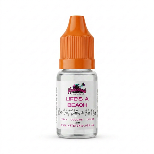 Lifes A Beach Car Vent Diffuser Refill by Katatonic
