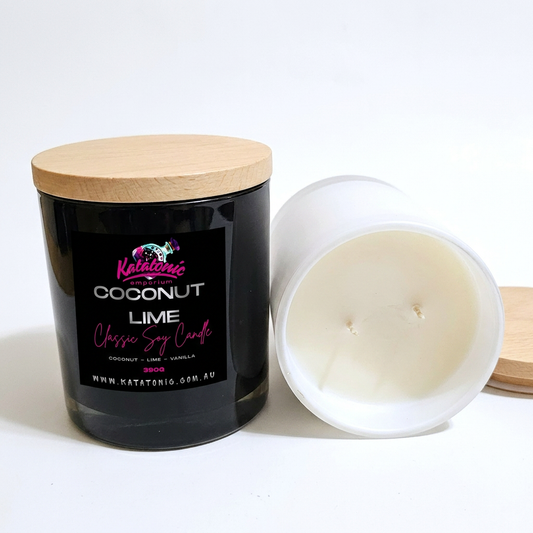 Coconut & Lime Soy Candle Black XL 2 Wick