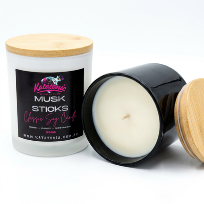 Musk Sticks Soy Candle Black Large