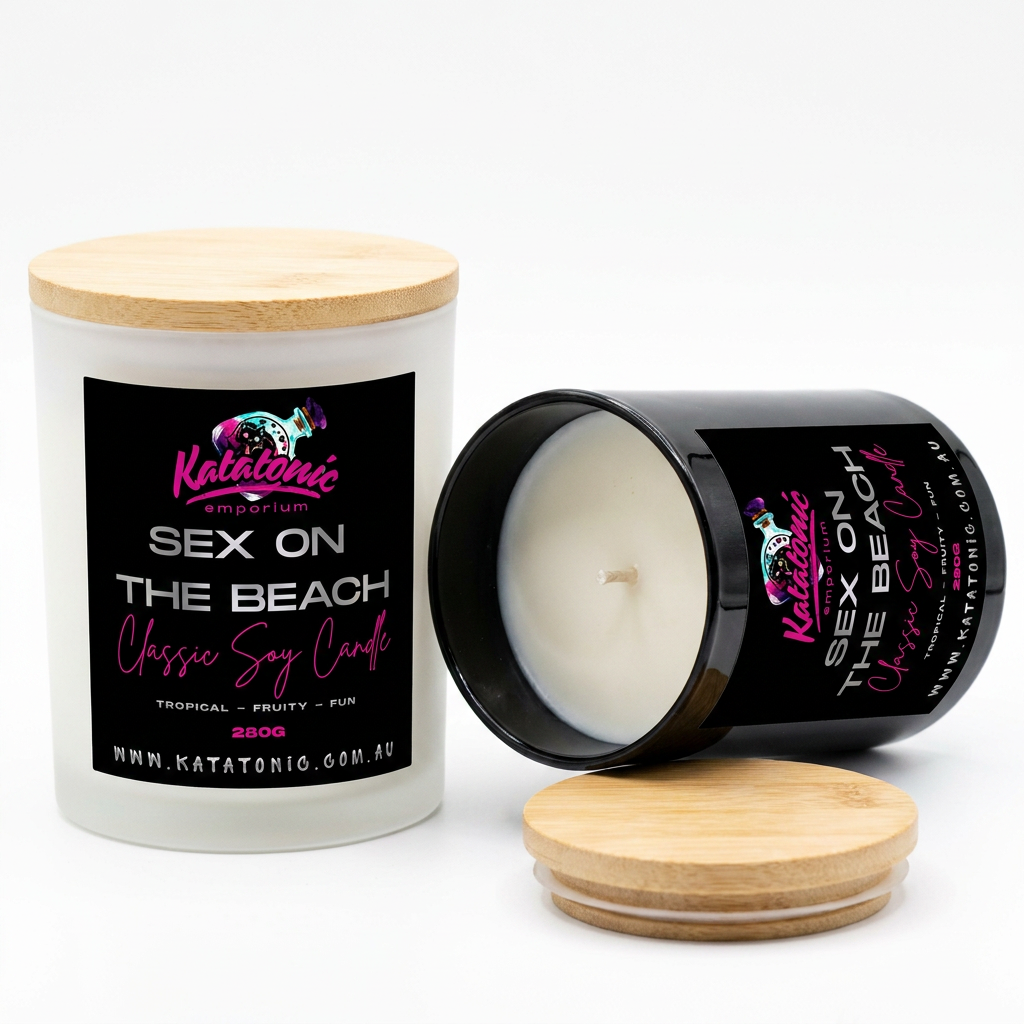 Sex on the Beach Soy Candle Black Medium