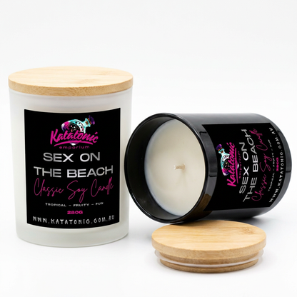 Sex on the Beach Soy Candle Black Medium