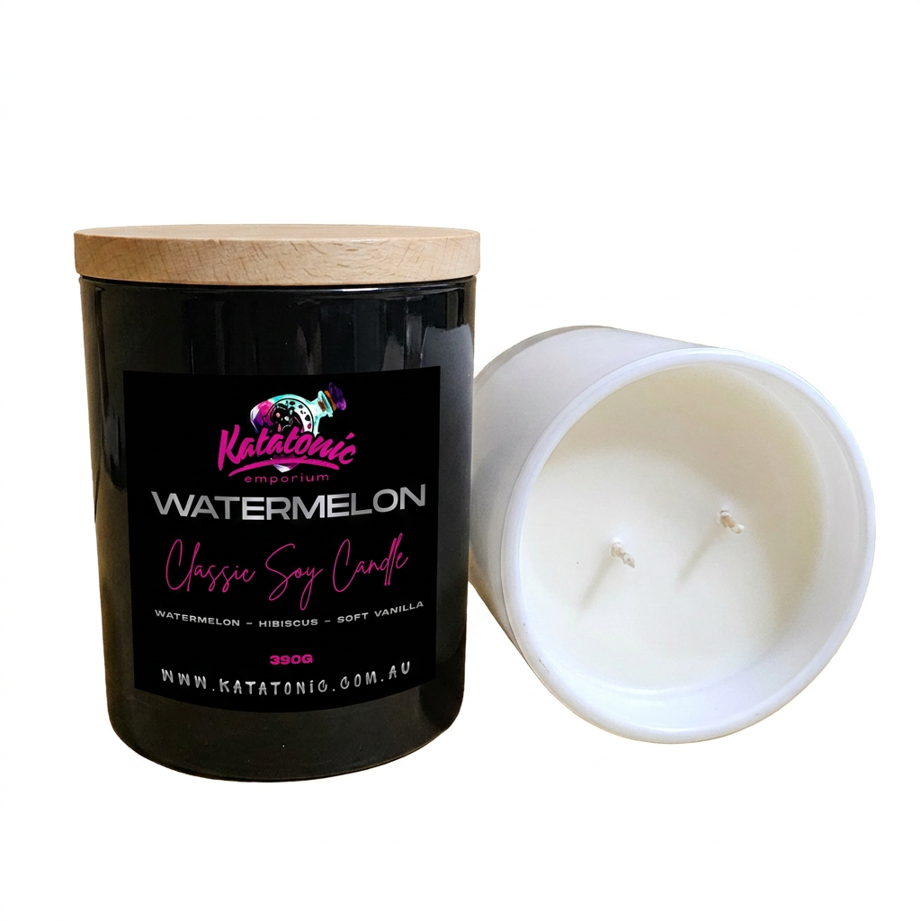Watermelon Soy Candle Black XL 2 Wick