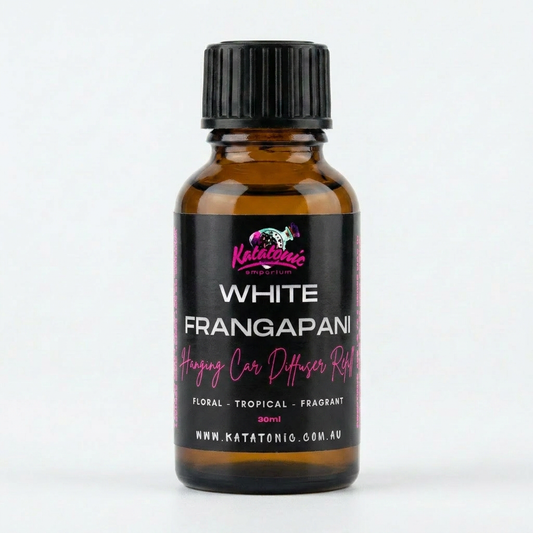 White Frangapani Hanging Car Diffuser Refill