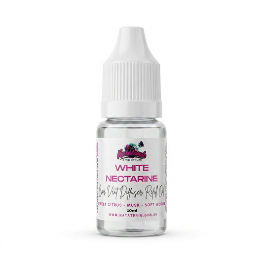White Nectarine Car Vent Diffuser Refill by Katatonic