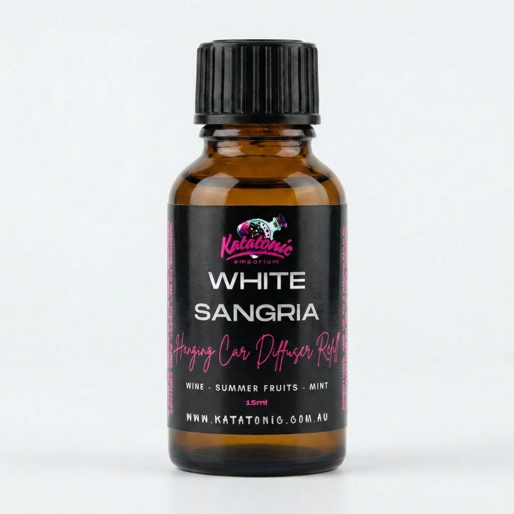 White Sangria Hanging Car Diffuser Refill